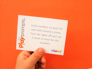 number & letter playPROMPTS printable activity cards for kids aged 3+